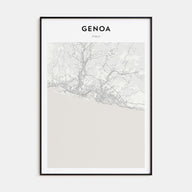 Genoa Map Portrait Poster