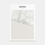 Genoa Map Portrait Poster