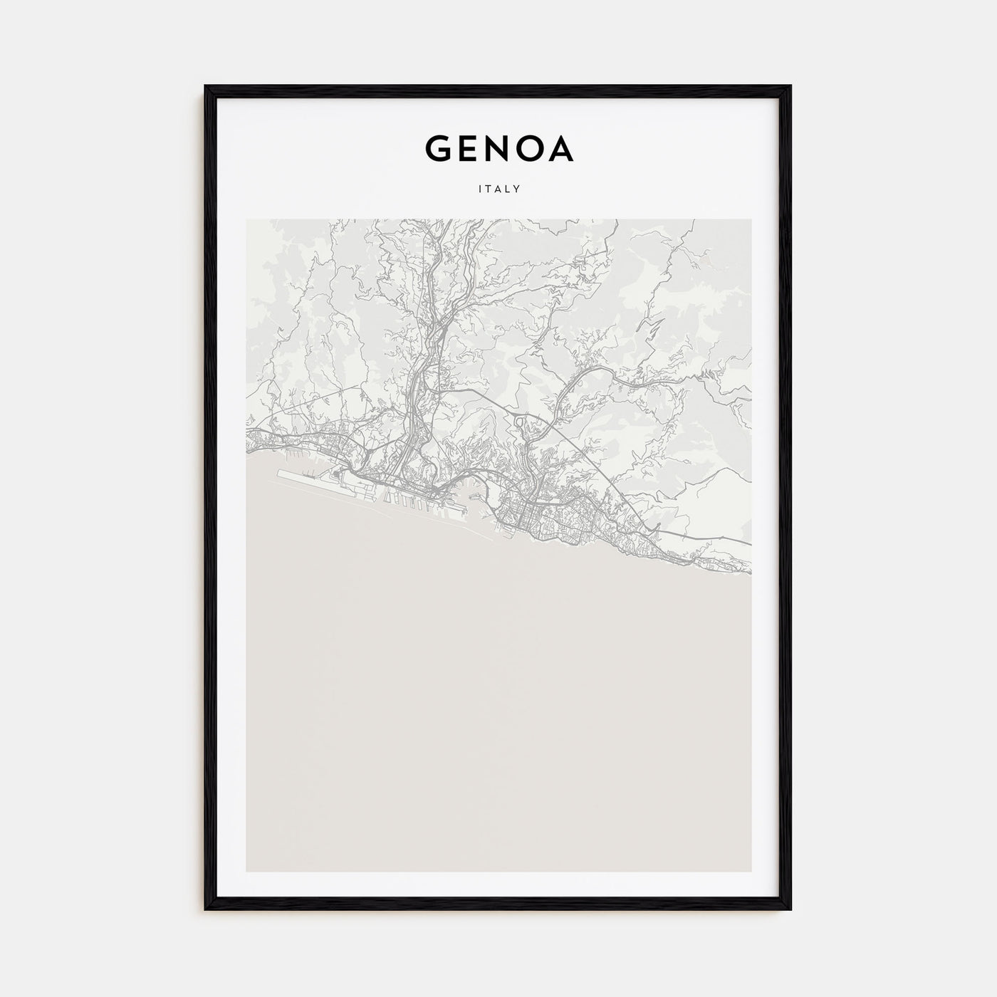 Genoa Map Portrait Poster