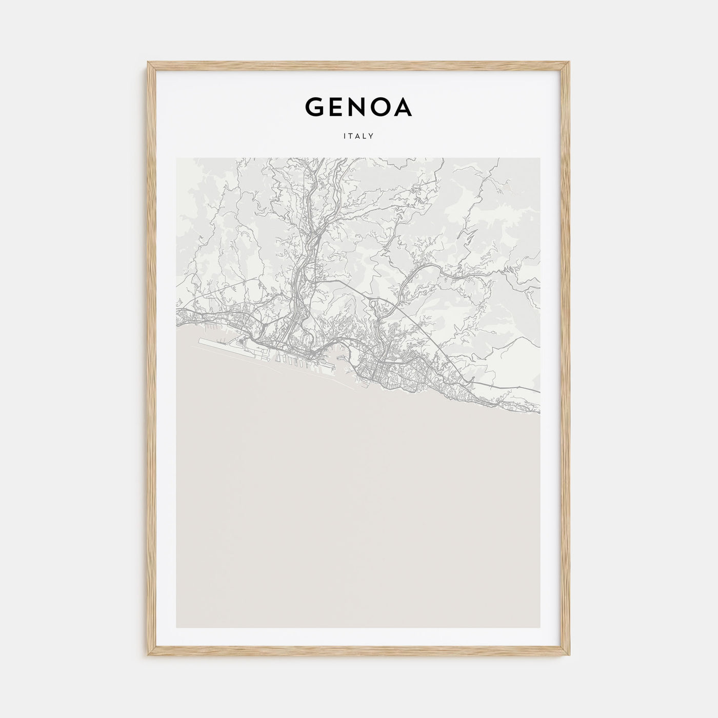Genoa Map Portrait Poster