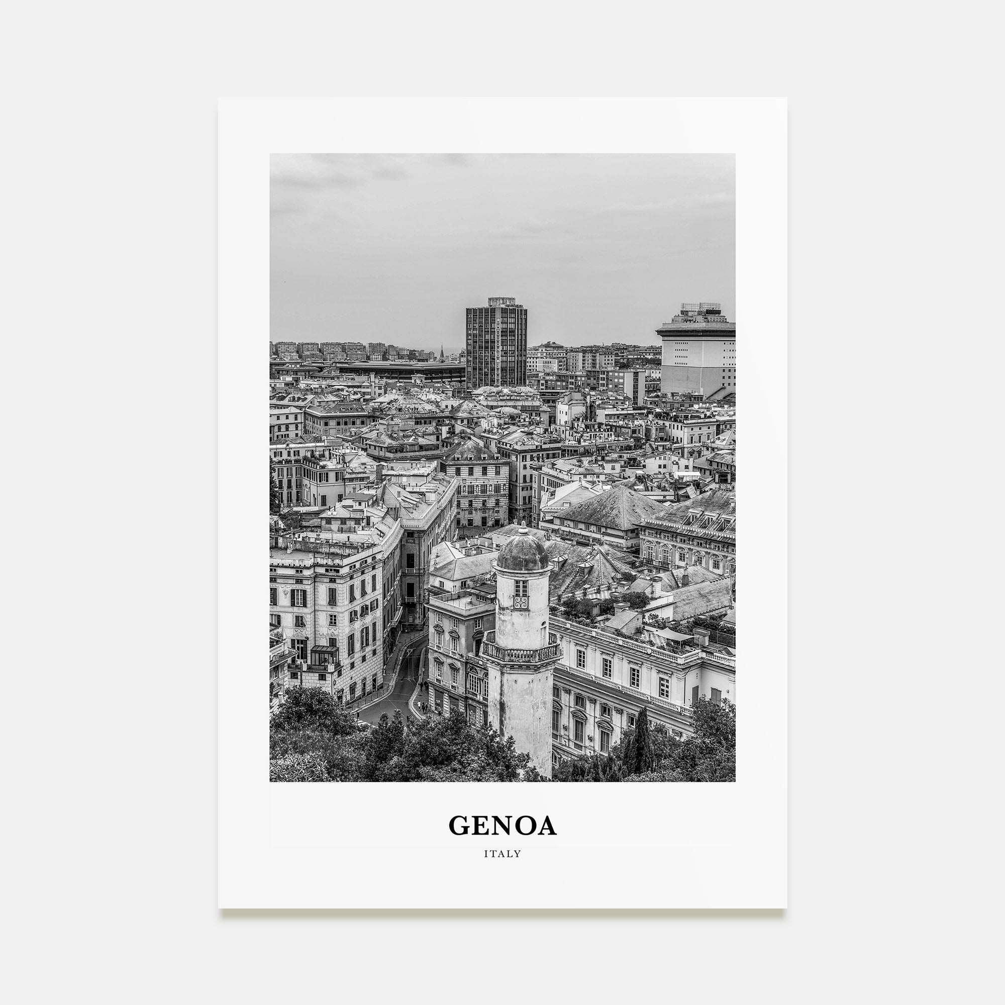 Genoa Portrait B&W Poster