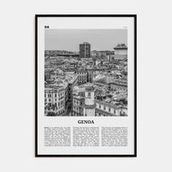Genoa Travel B&W Poster