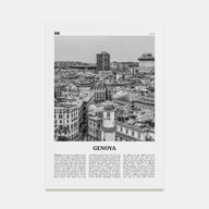 Genova Travel B&W Poster