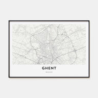 Gent Map Landscape Poster