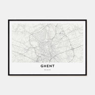 Gent Map Landscape Poster