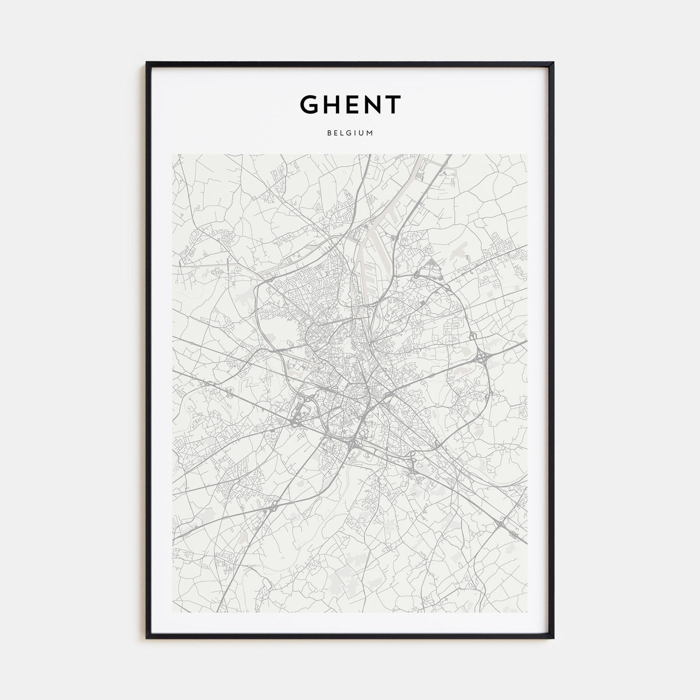 Gent Map Portrait Poster