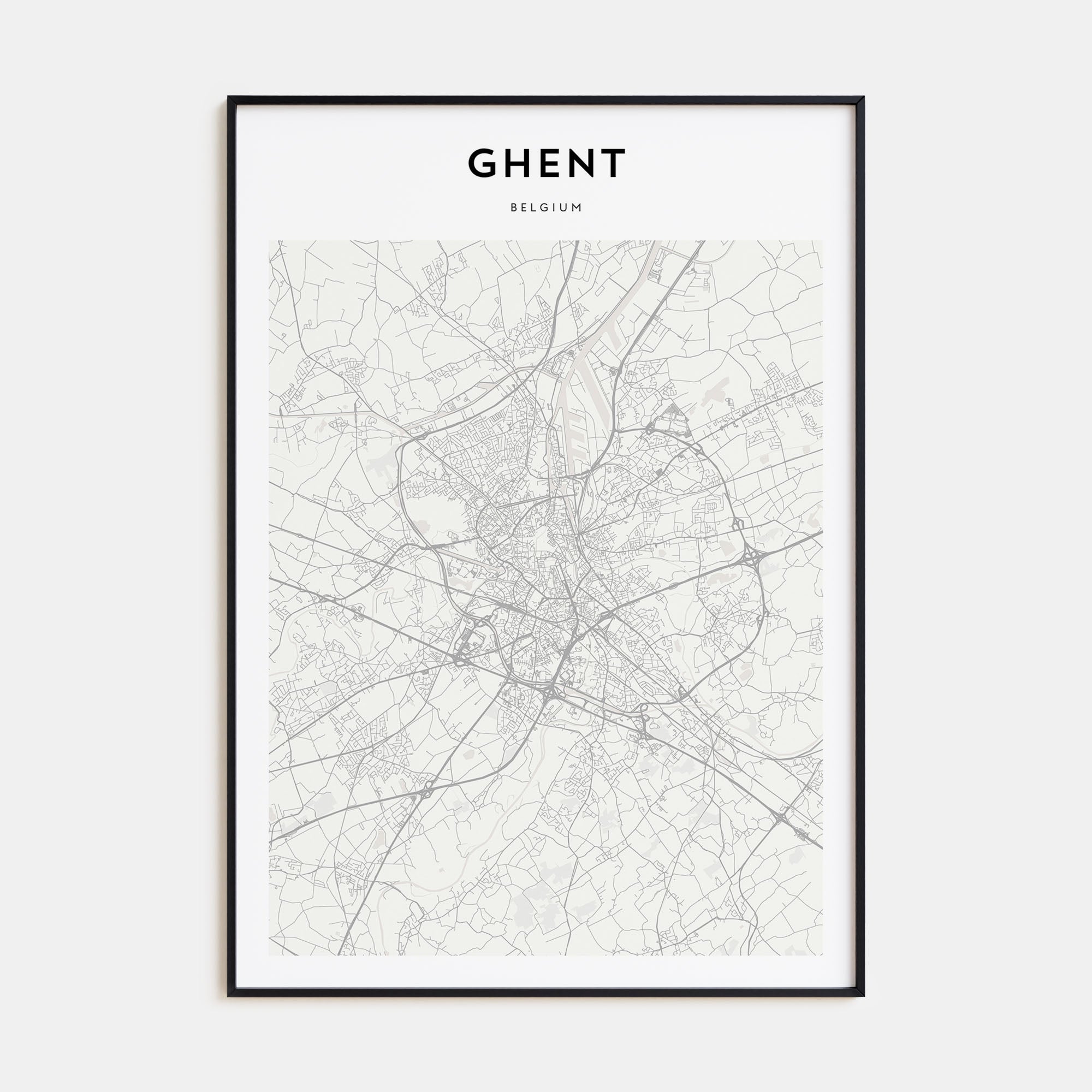 Gent Map Portrait Poster