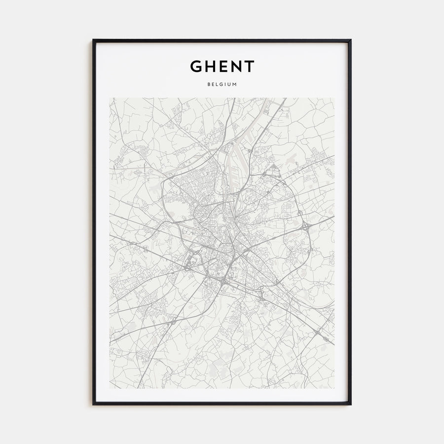 Gent Map Portrait Poster