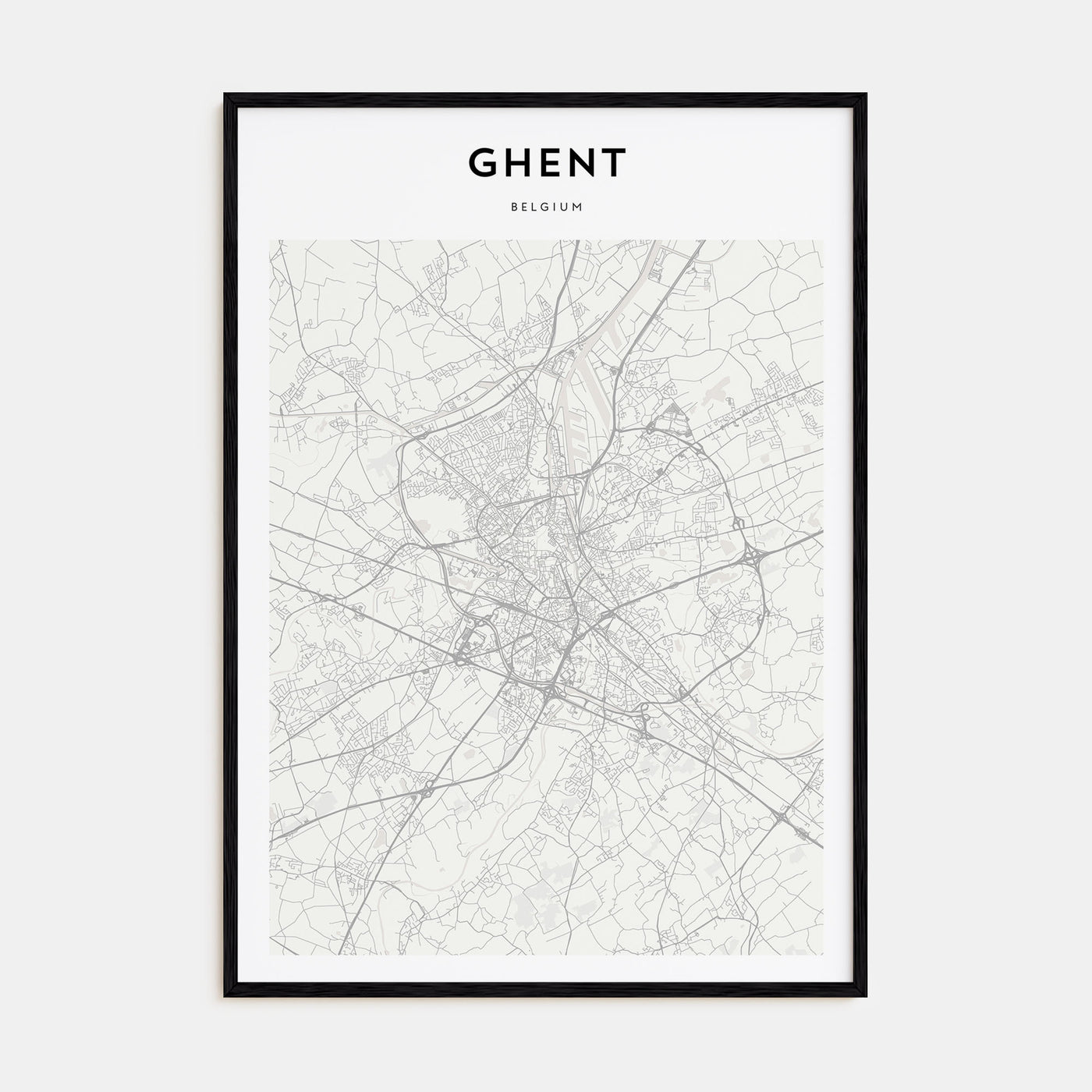 Gent Map Portrait Poster