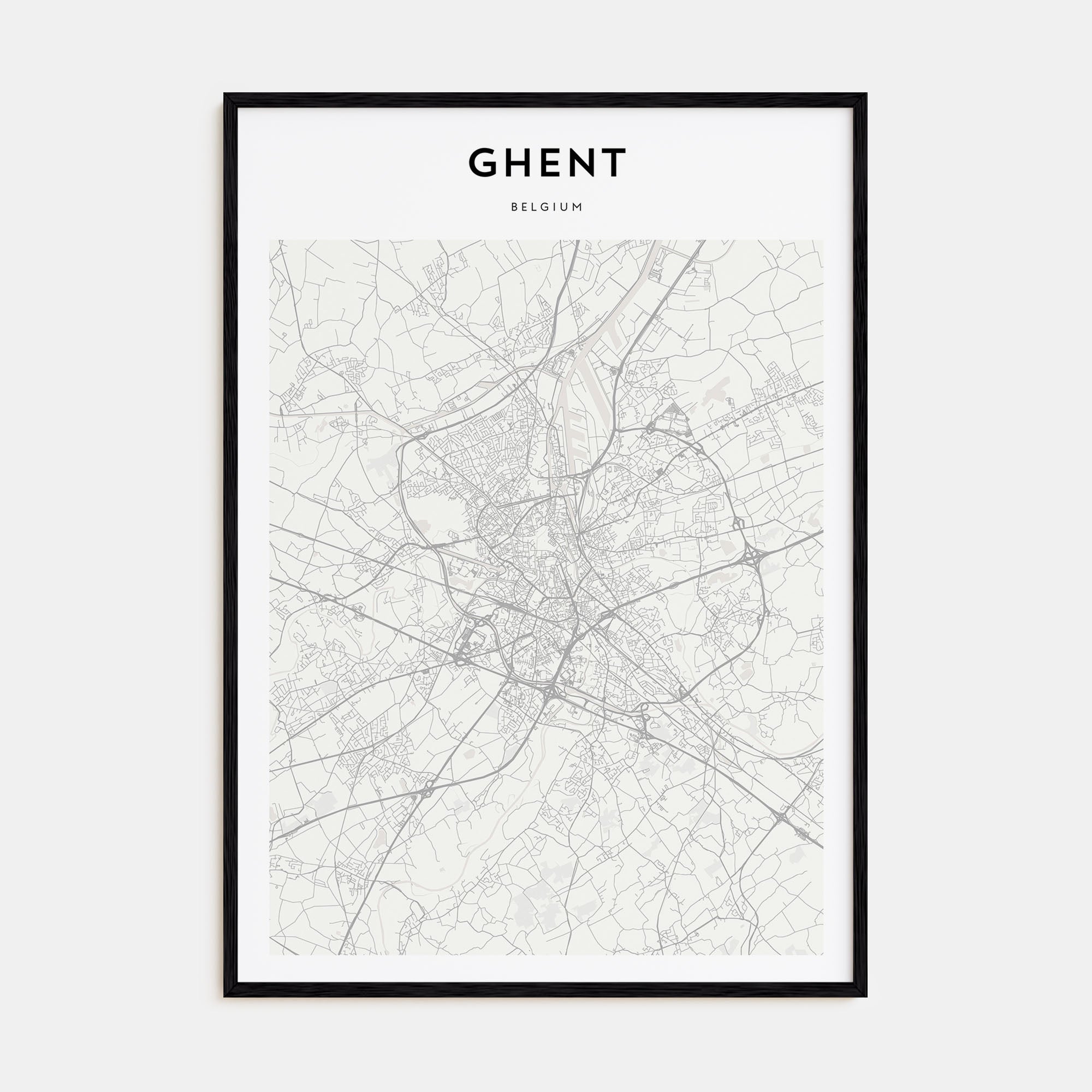 Gent Map Portrait Poster