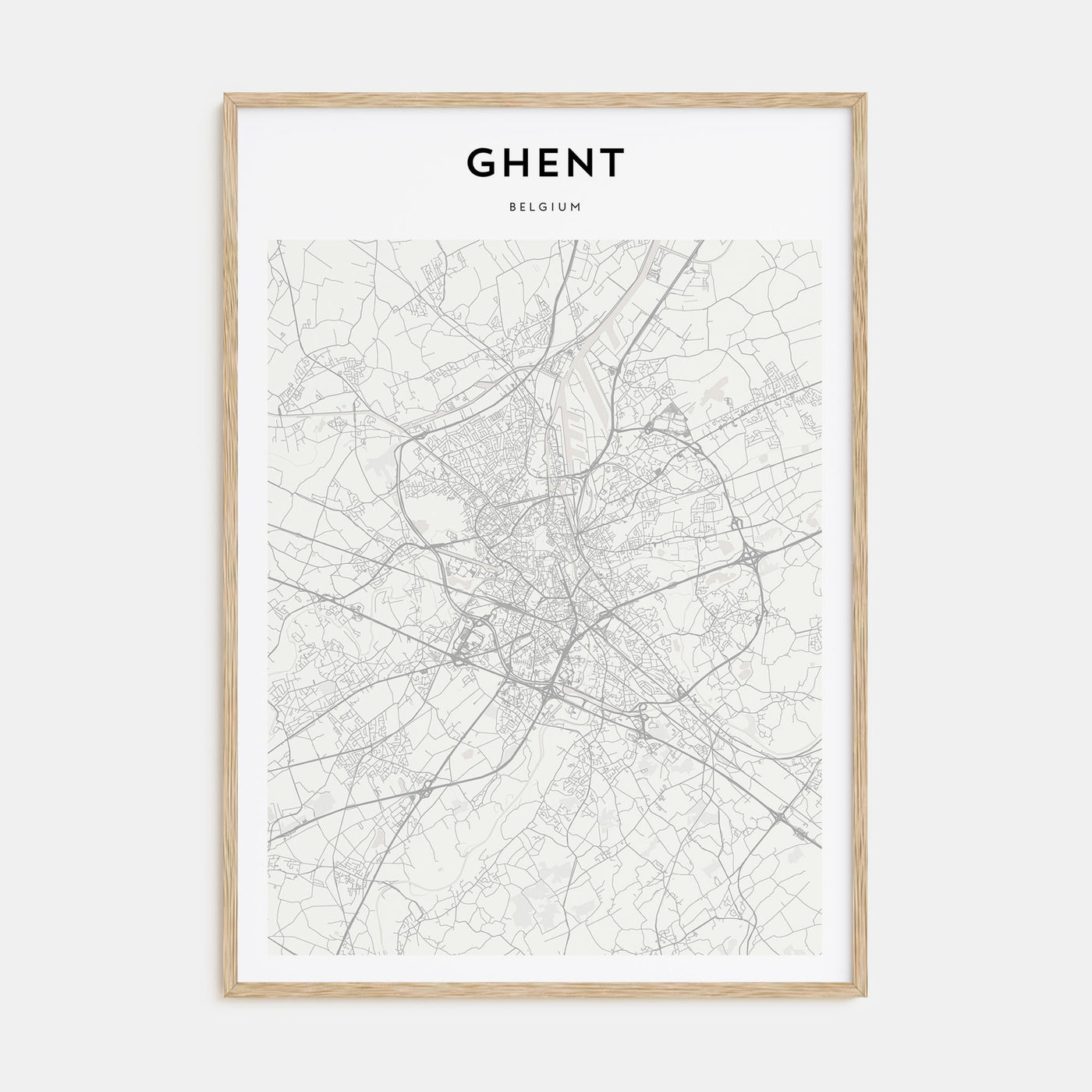 Gent Map Portrait Poster