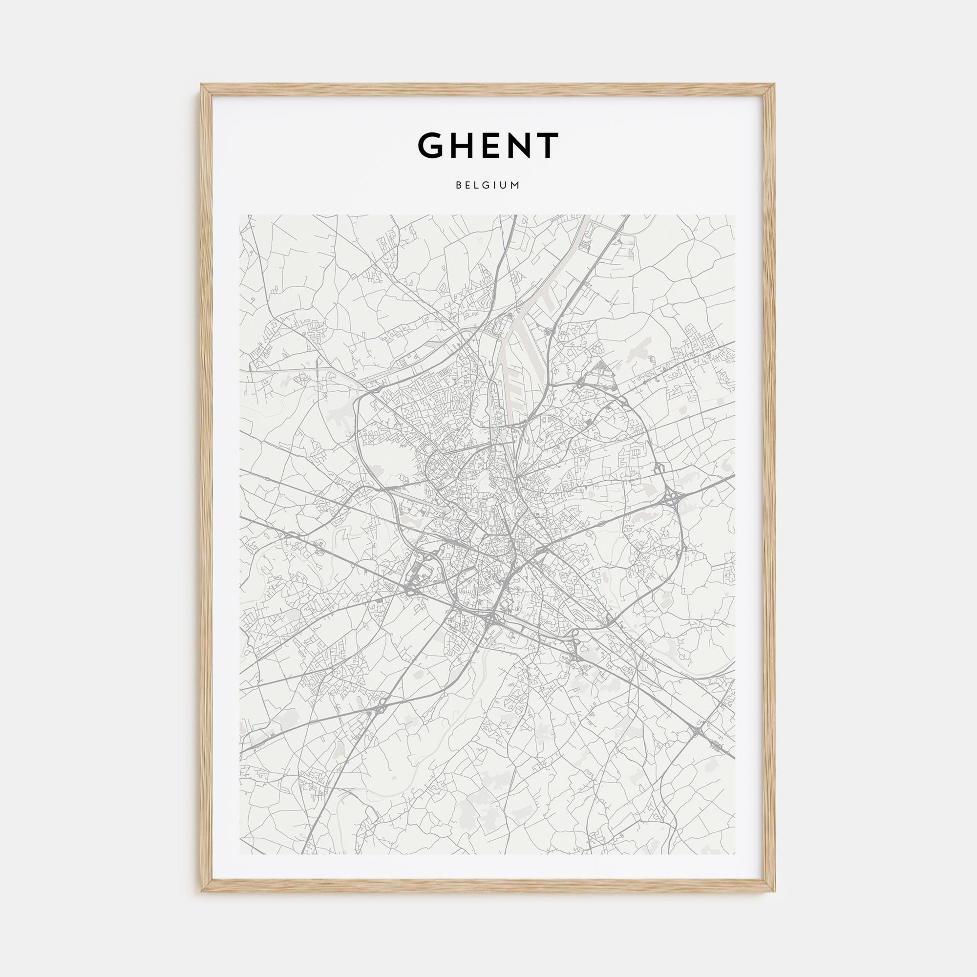 Gent Map Portrait Poster