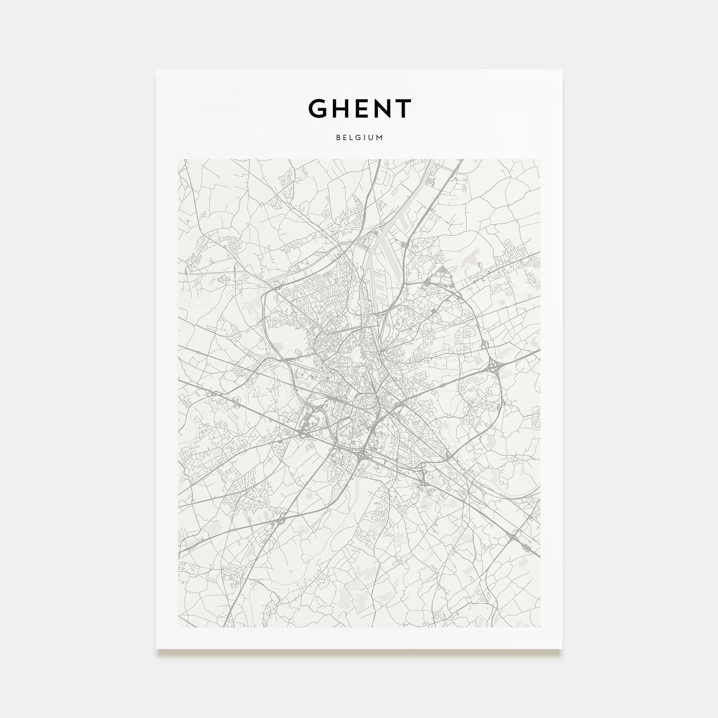 Gent Map Portrait Poster