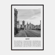 Gent Travel B&W Poster