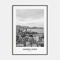 George Town, Malaysia Portrait B&W Poster