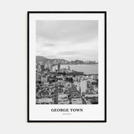 George Town, Malaysia Portrait B&W Poster