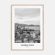 George Town, Malaysia Portrait B&W Poster