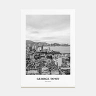 George Town, Malaysia Portrait B&W Poster