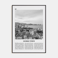 George Town, Malaysia Travel B&W Poster