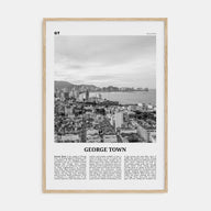 George Town, Malaysia Travel B&W Poster