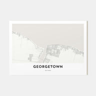 Georgetown, Guyana Map Landscape Poster