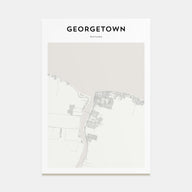 Georgetown, Guyana Map Portrait Poster