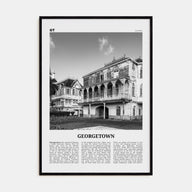 Georgetown, Guyana Travel B&W Poster