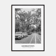 Georgetown, Washington DC Portrait B&W Poster