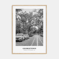 Georgetown, Washington DC Portrait B&W Poster