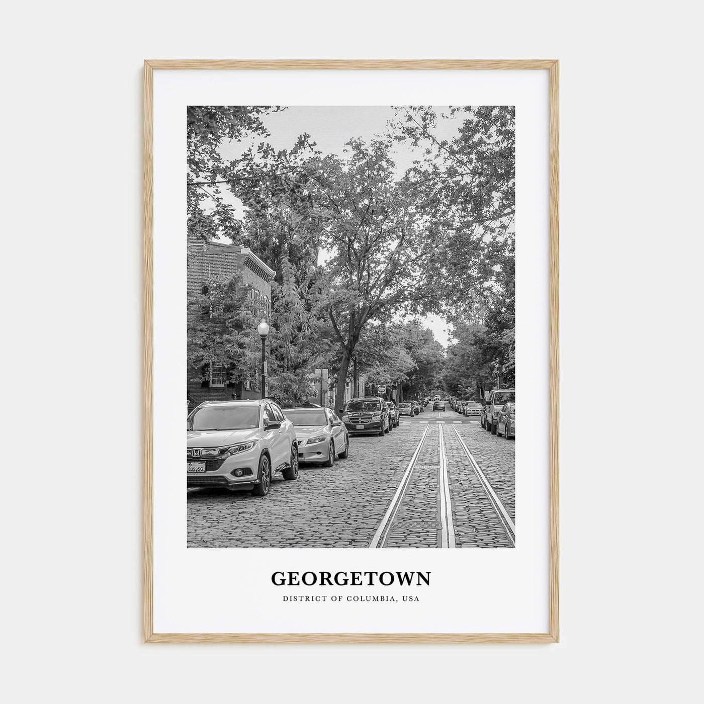 Georgetown, Washington DC Portrait B&W Poster