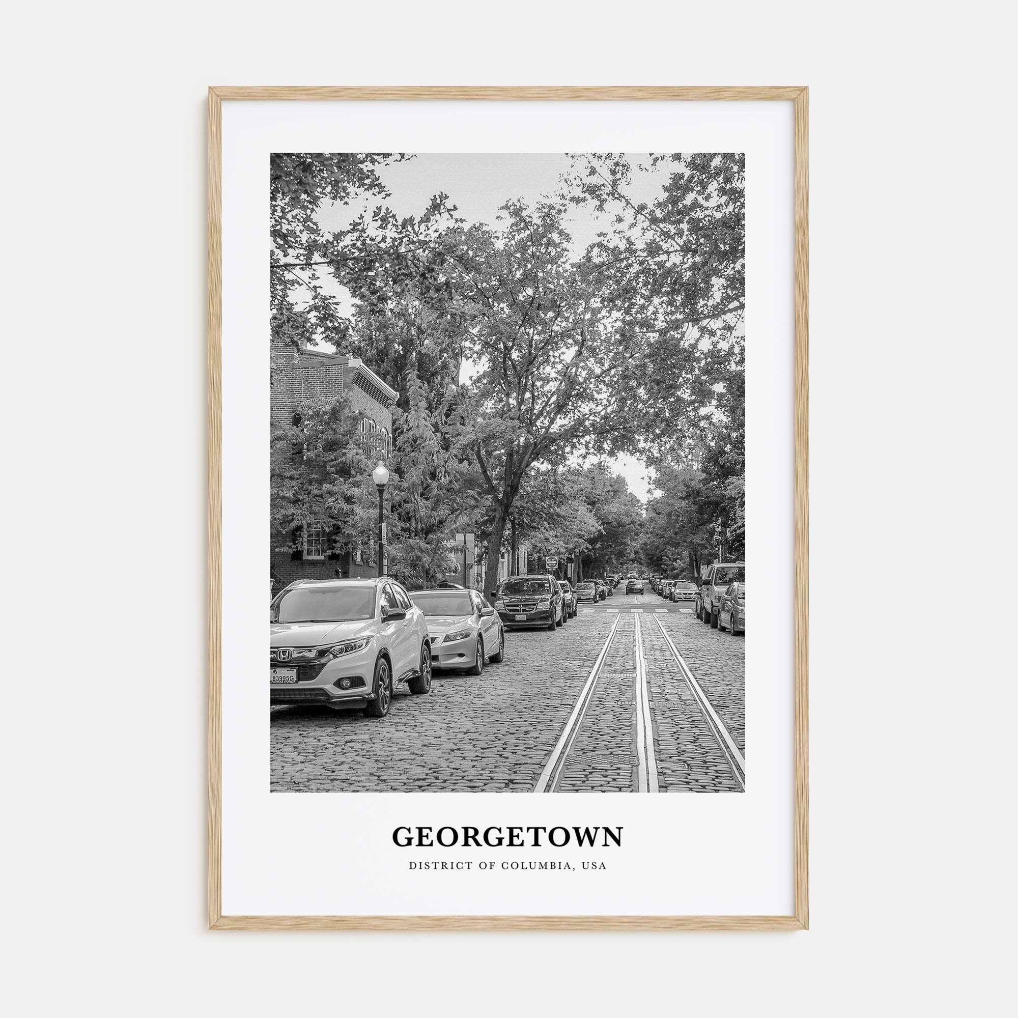 Georgetown, Washington DC Portrait B&W Poster