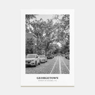 Georgetown, Washington DC Portrait B&W Poster