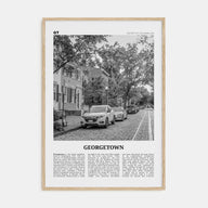 Georgetown, Washington DC Travel B&W Poster
