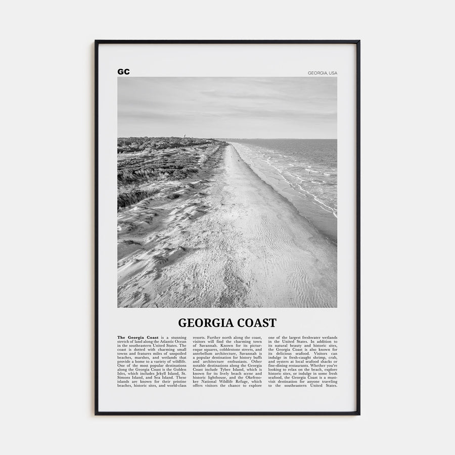 Georgia Coast Travel B&W Poster