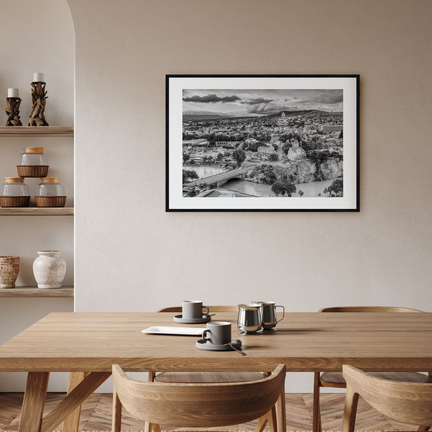 Georgia (Country) Landscape B&W Poster