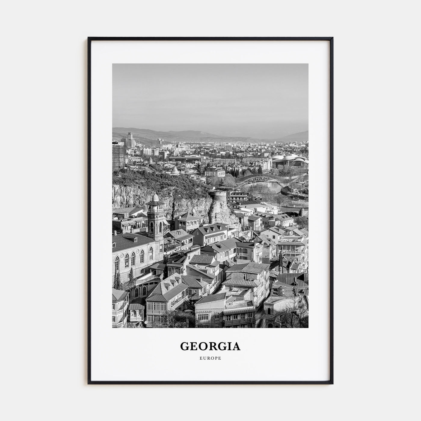 Georgia (Country) Portrait B&W Poster