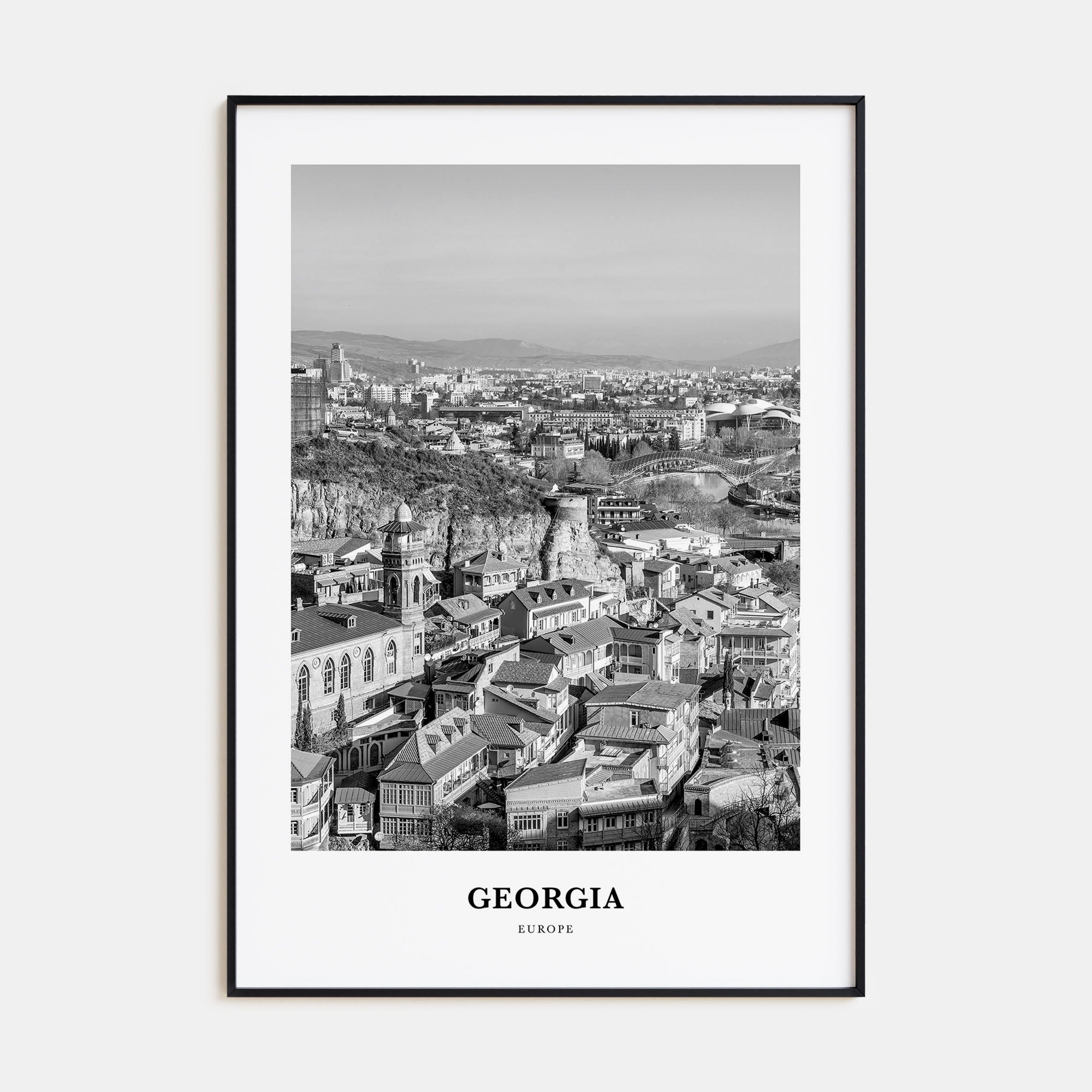 Georgia (Country) Portrait B&W Poster
