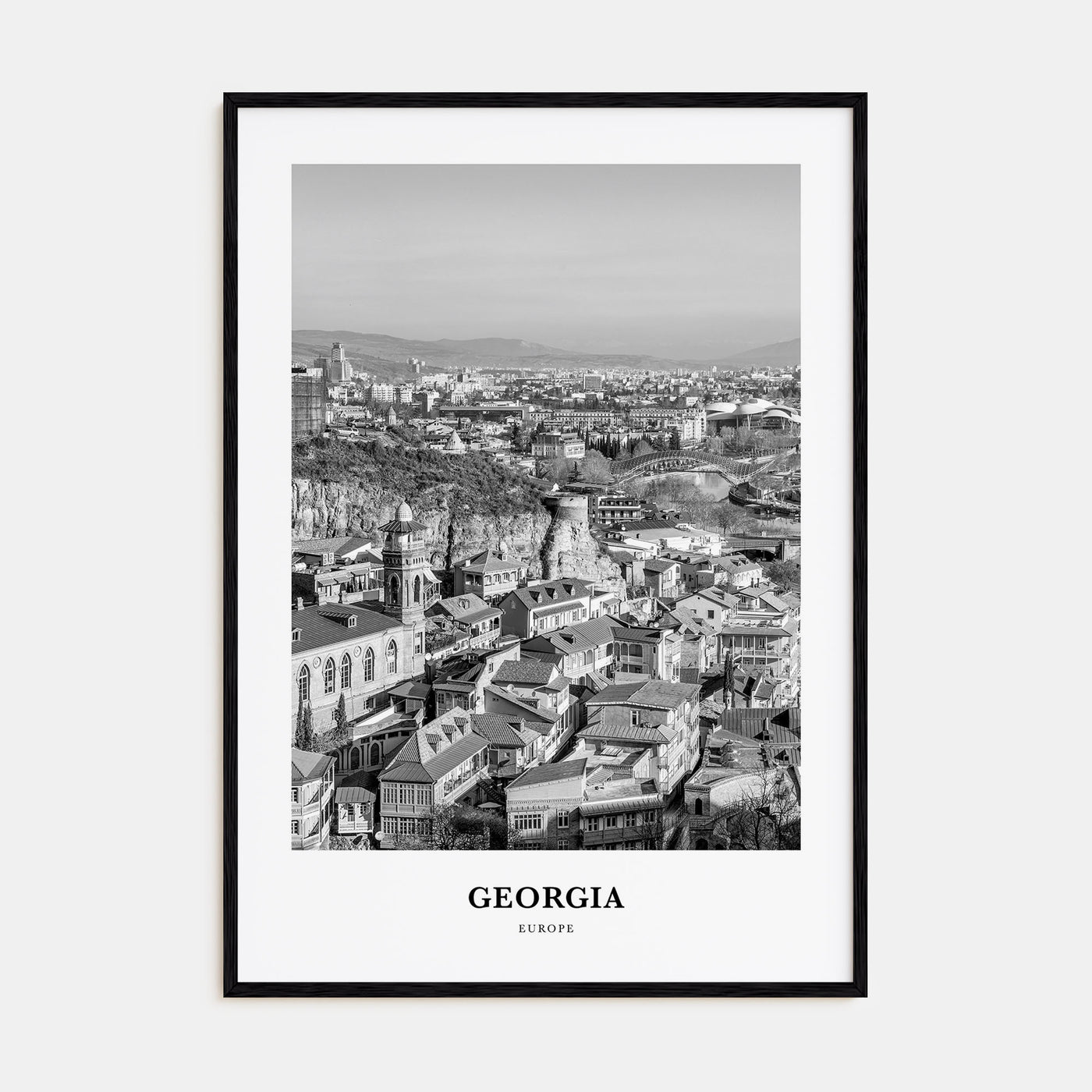 Georgia (Country) Portrait B&W Poster