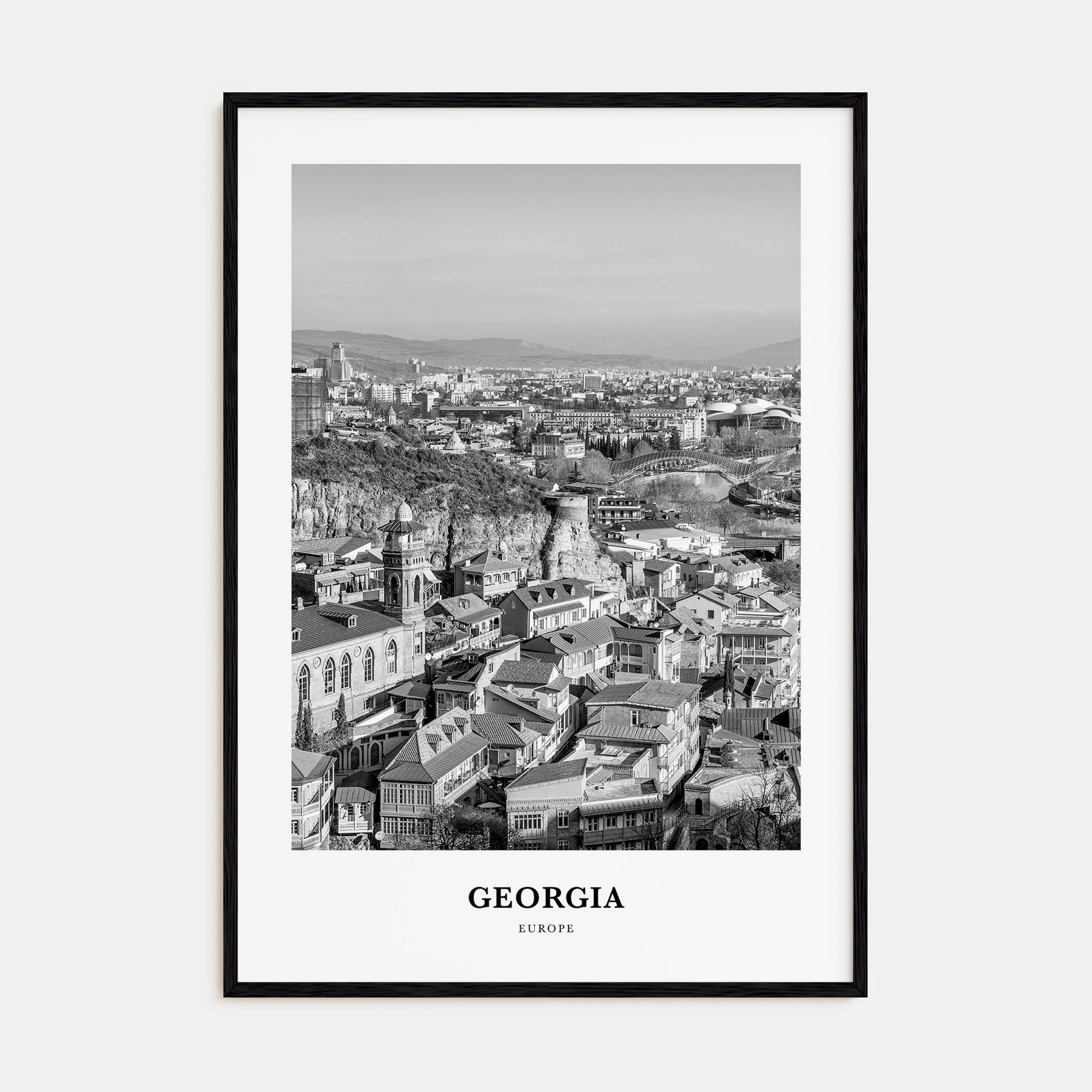 Georgia (Country) Portrait B&W Poster
