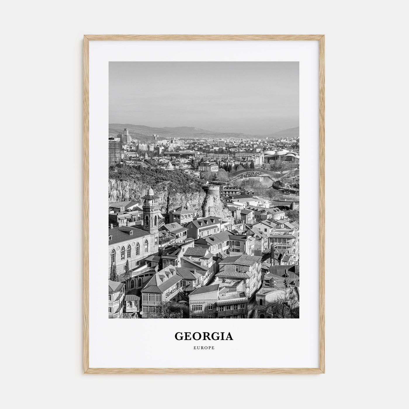 Georgia (Country) Portrait B&W Poster
