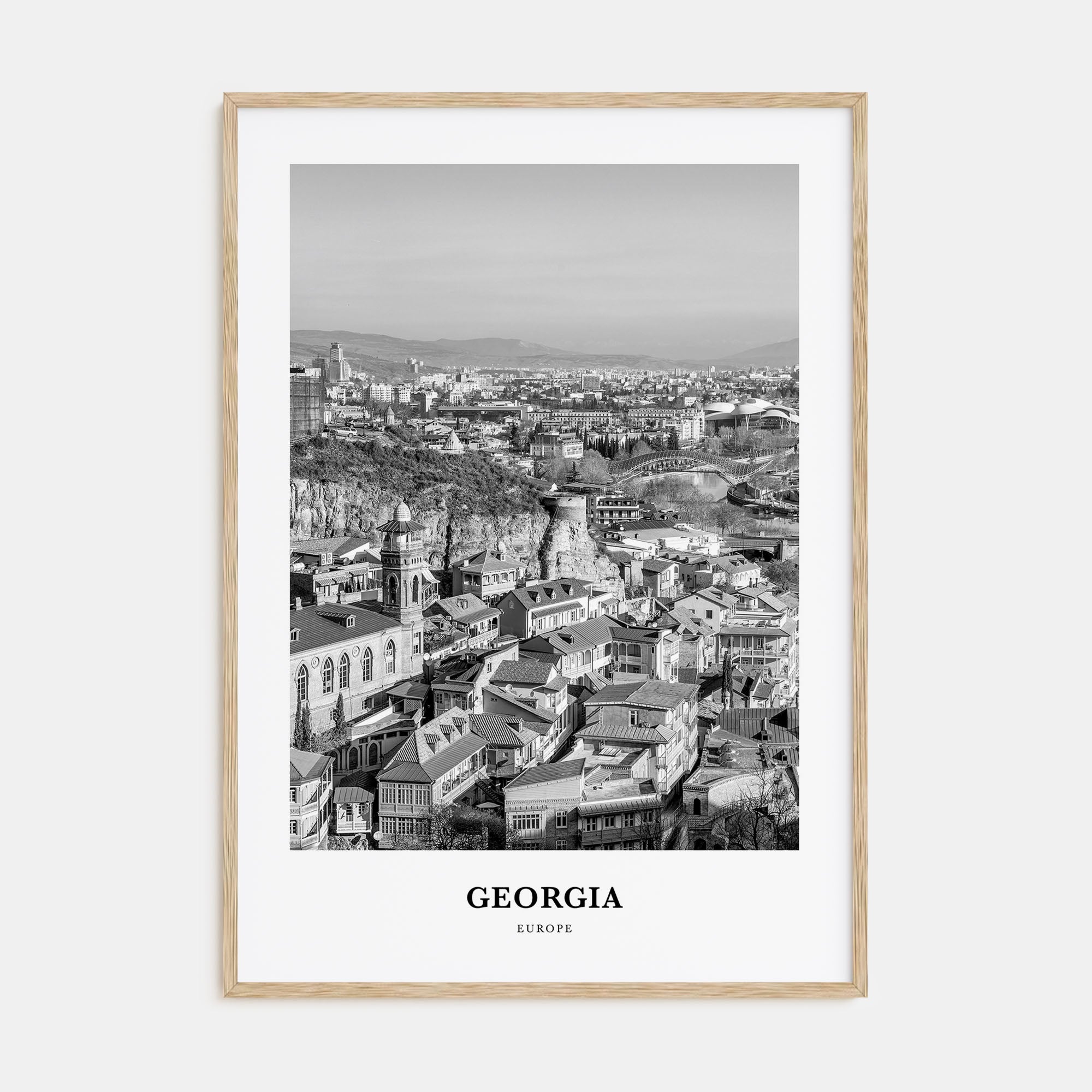 Georgia (Country) Portrait B&W Poster