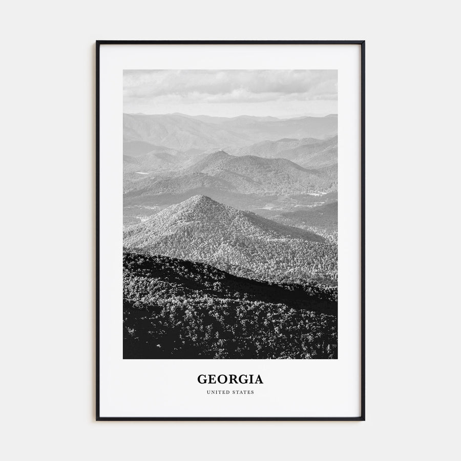 Georgia, United States Portrait B&W Poster
