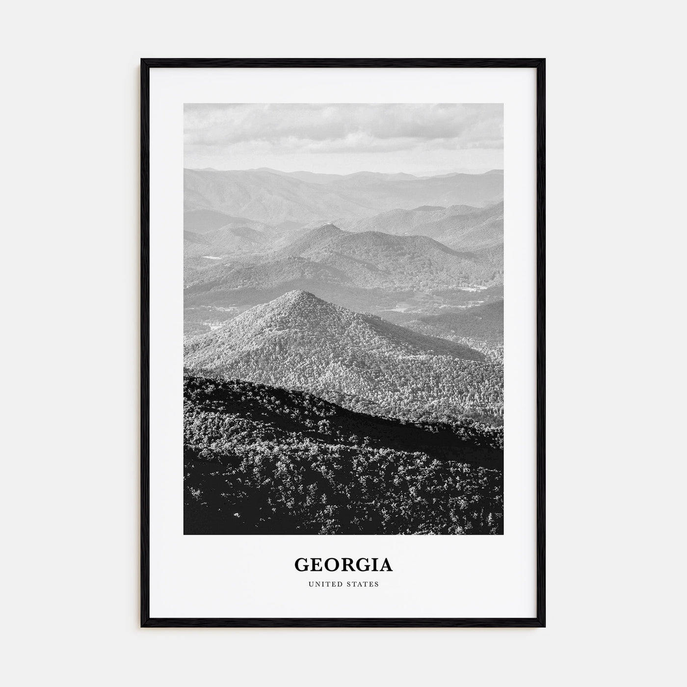 Georgia, United States Portrait B&W Poster