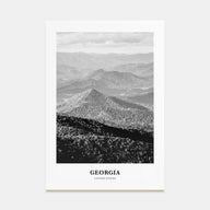 Georgia, United States Portrait B&W Poster