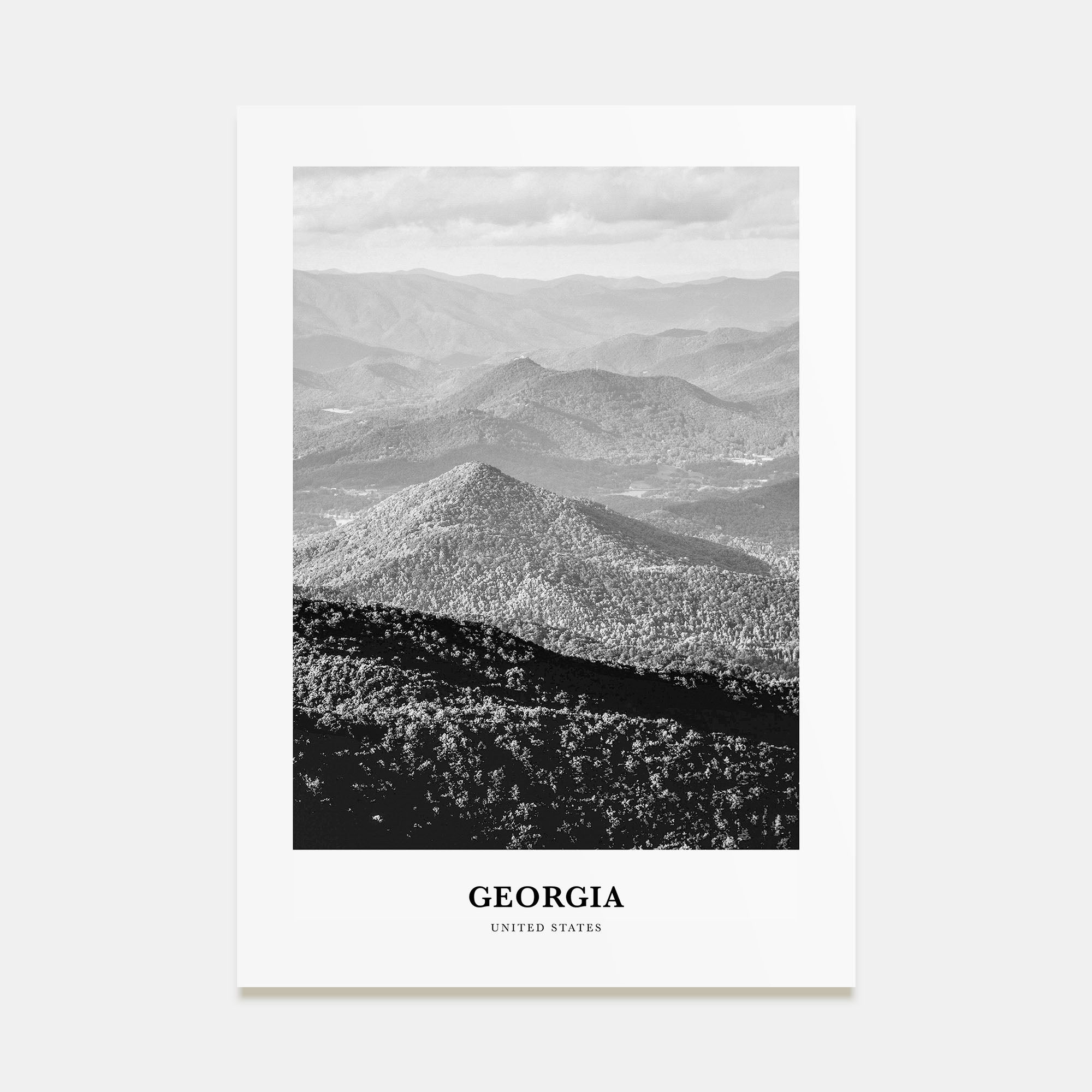 Georgia, United States Portrait B&W Poster