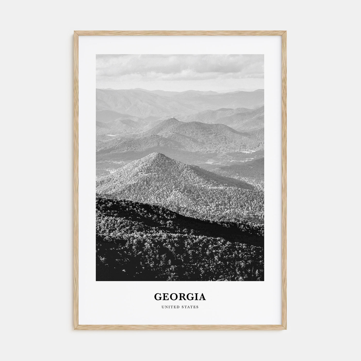 Georgia, United States Portrait B&W Poster