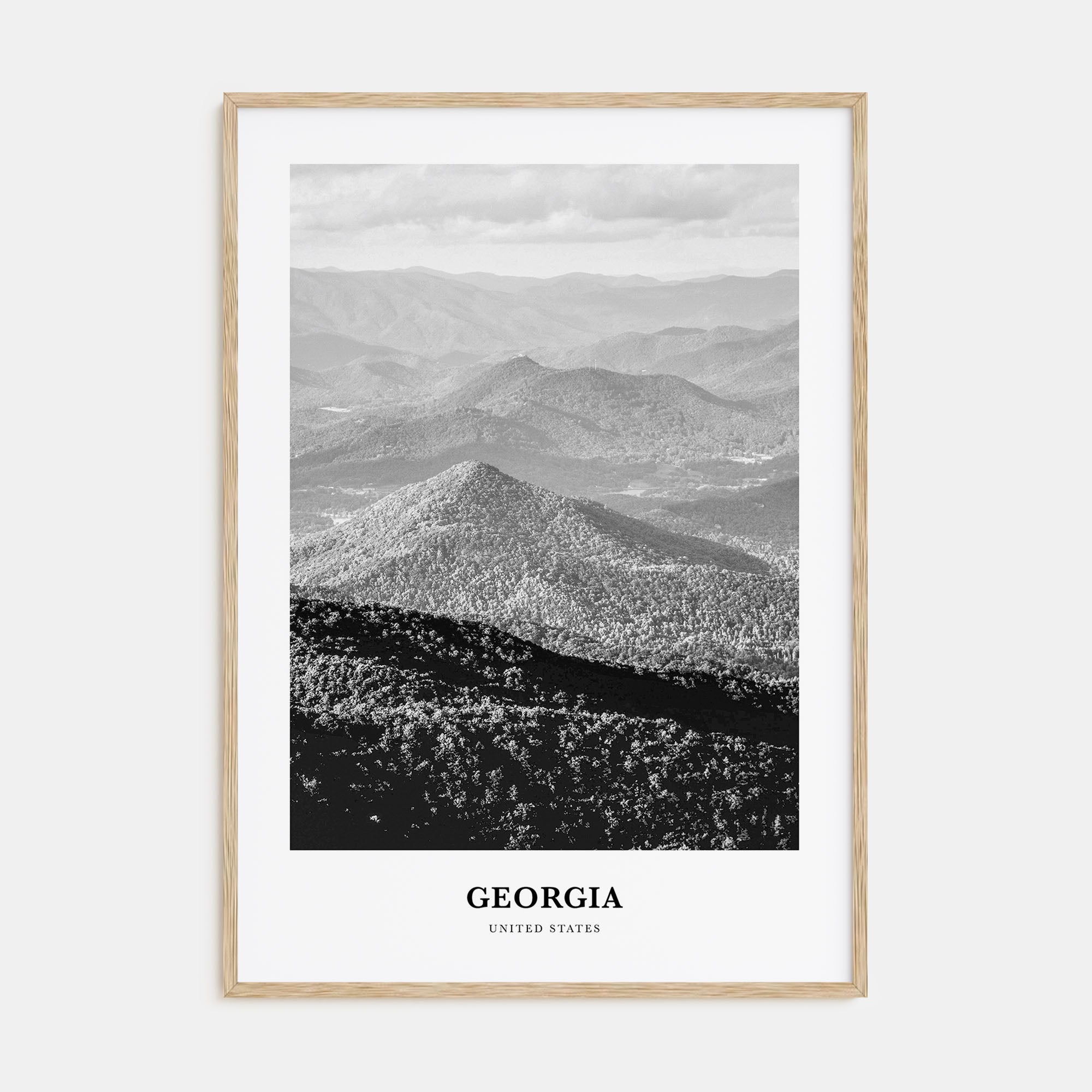 Georgia, United States Portrait B&W Poster