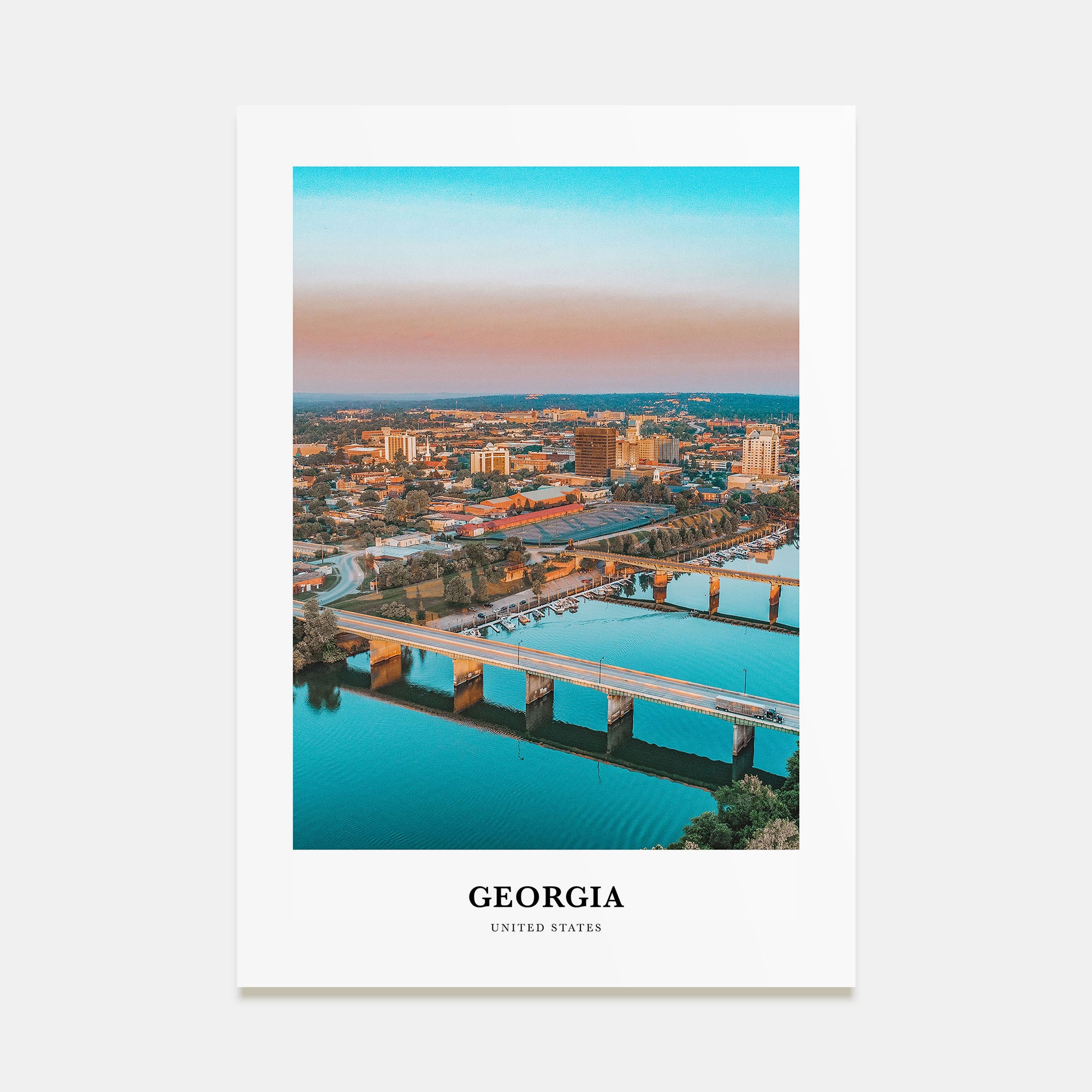 Georgia, United States Portrait Color Poster