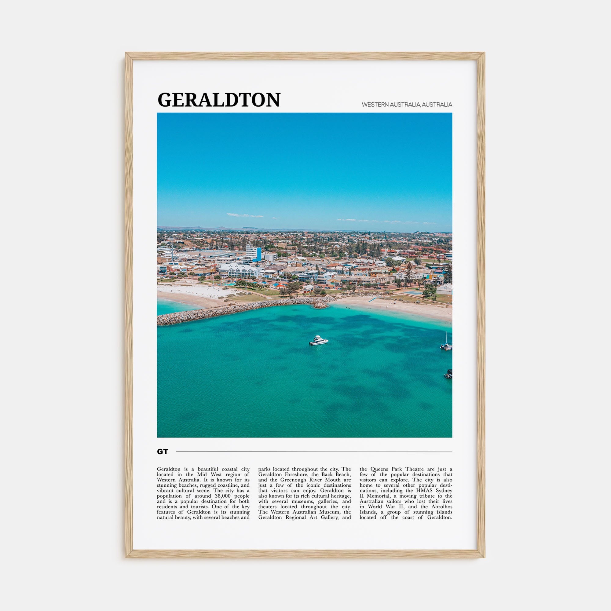 Geraldton Travel Color Poster