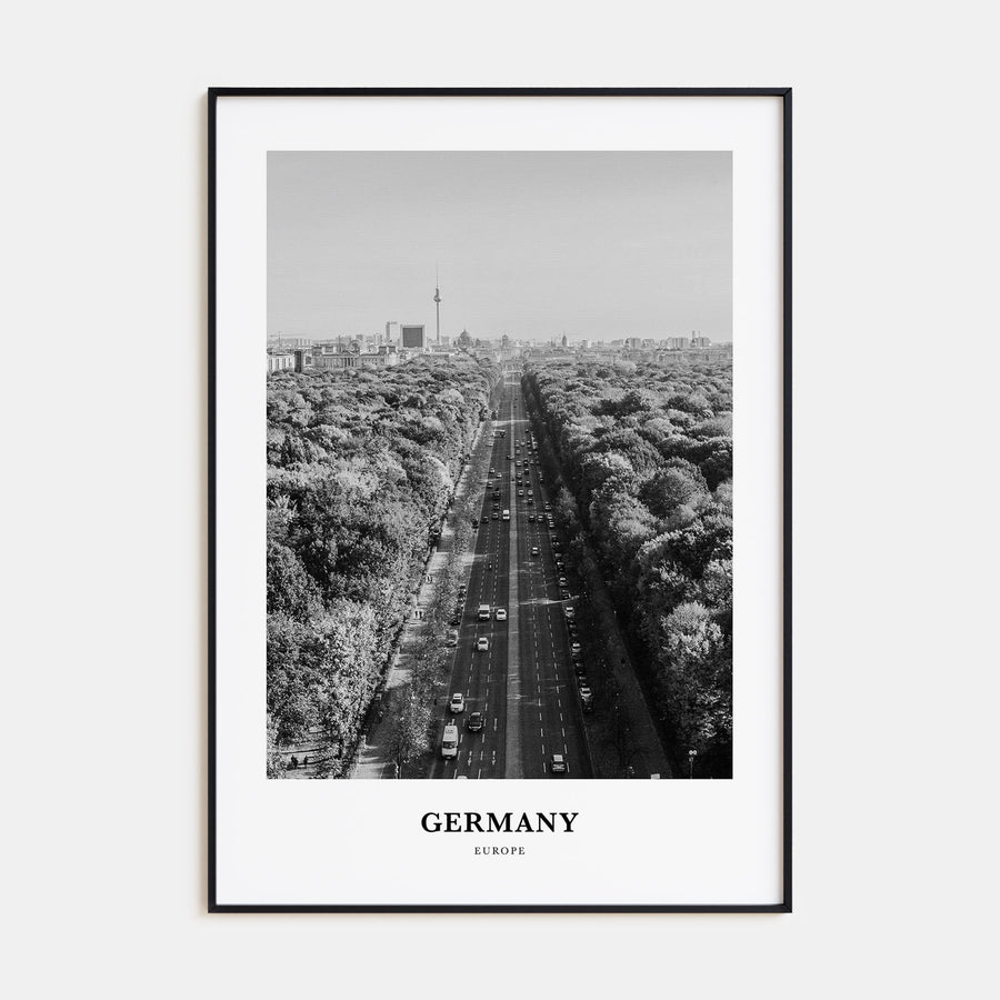Germany Portrait B&W Poster